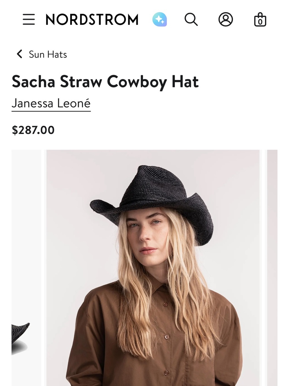 Sacha Straw Cowboy Hat
Janessa Leoné